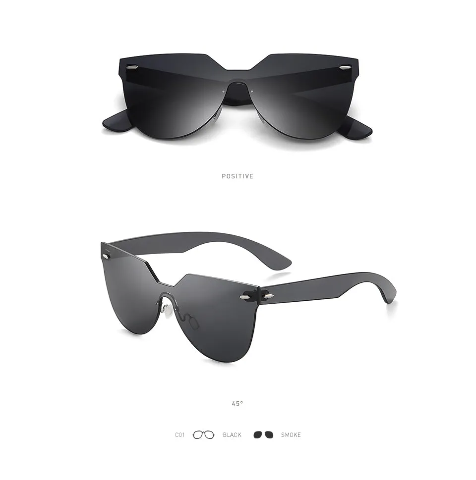 20/20 Rimless Flat Lens Unisex Sunglasses Pc1608