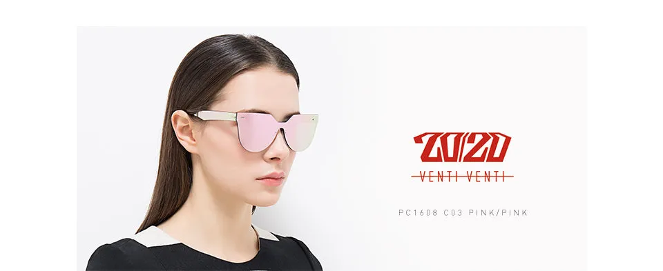 20/20 Rimless Flat Lens Unisex Sunglasses Pc1608