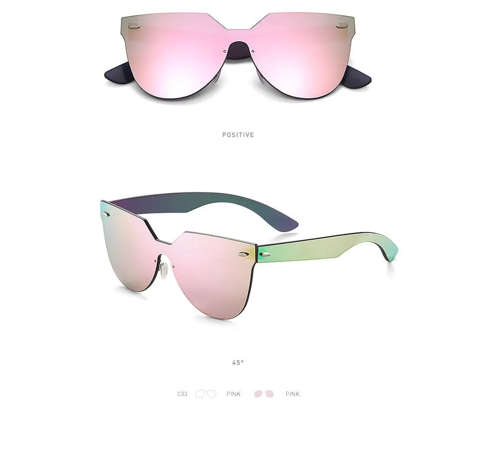 20/20 Rimless Flat Lens Unisex Sunglasses Pc1608