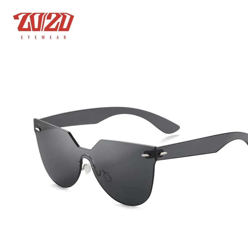 20/20 Rimless Flat Lens Unisex Sunglasses Pc1608