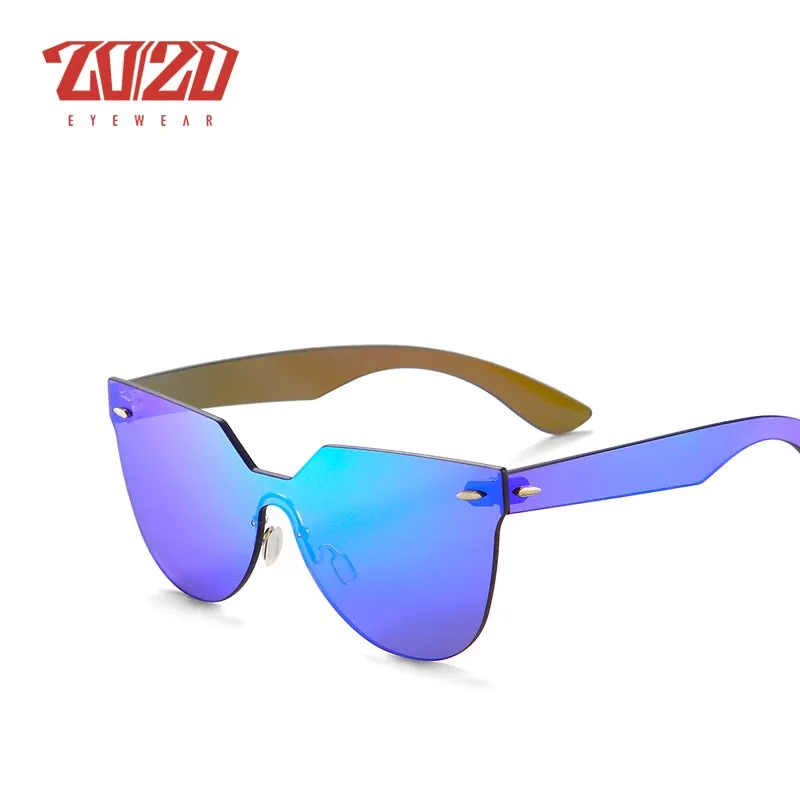 20/20 Rimless Flat Lens Unisex Sunglasses Pc1608