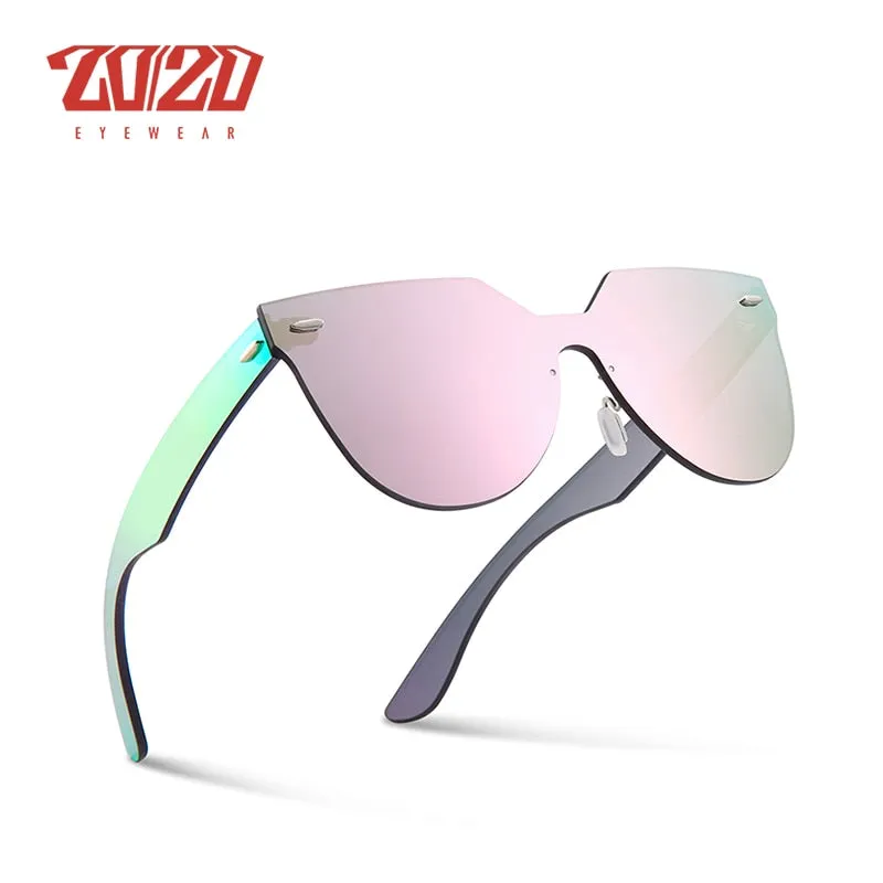 20/20 Rimless Flat Lens Unisex Sunglasses Pc1608