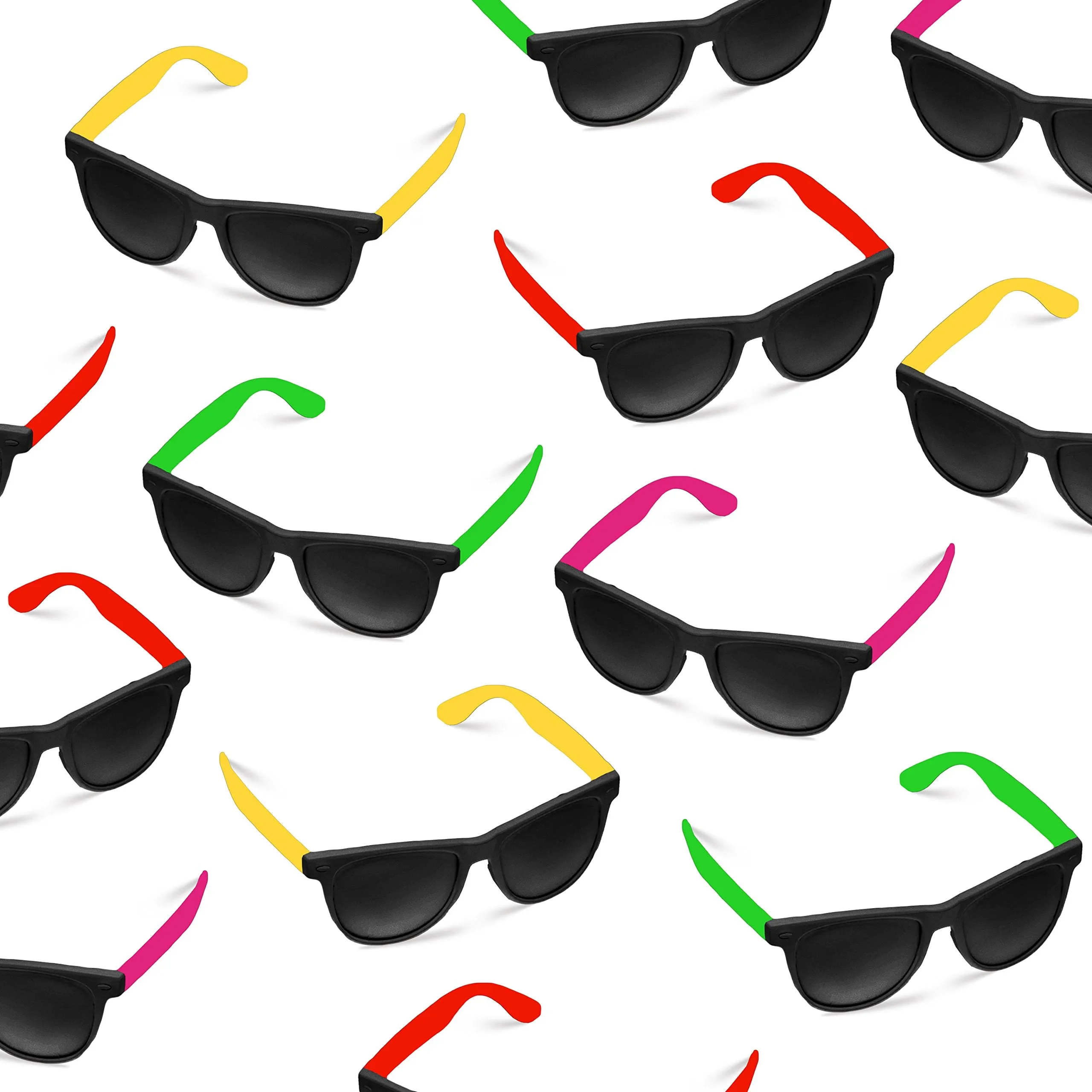 24 Pack 80's Style Neon Party Sunglasses - Fun Gift, Party Favors, Party Toys, Goody Bag Favors