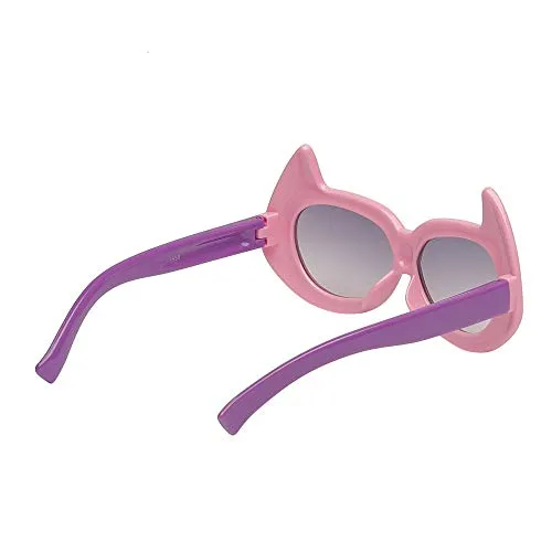 Amour UV Protected Cat Eye & Batman Combo for Kids (4 to 8 Years) Sunglasses - Pack of 2 Pink::Purple