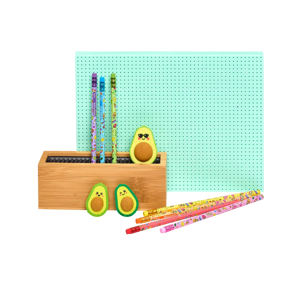 Avocado Love Eraser and Sharpener - set of 3