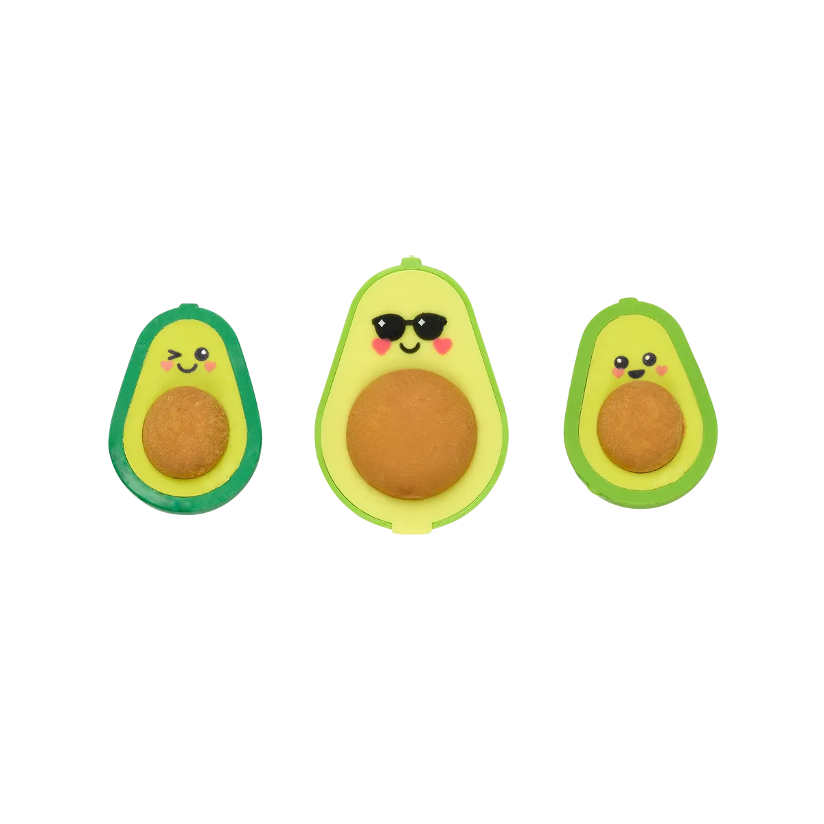 Avocado Love Eraser and Sharpener - set of 3