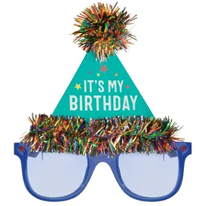 Birthday Party "It's My Birthday" Tinsel Hat Fun Shades Sunglasses Party Accessory, 1 Count