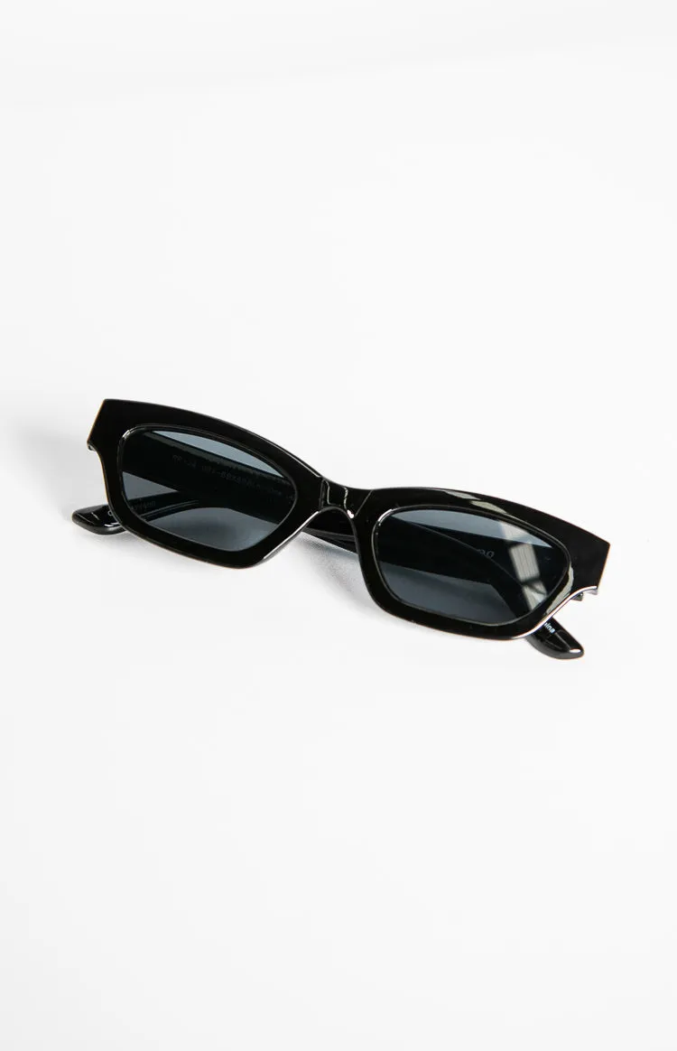 Black Slimline Sunglasses