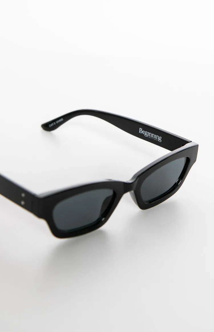 Black Slimline Sunglasses