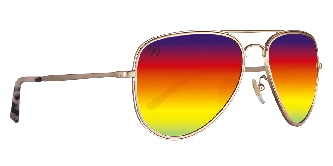 Blenders A- Series Aviators -  Arizona Sun - Gold/Red