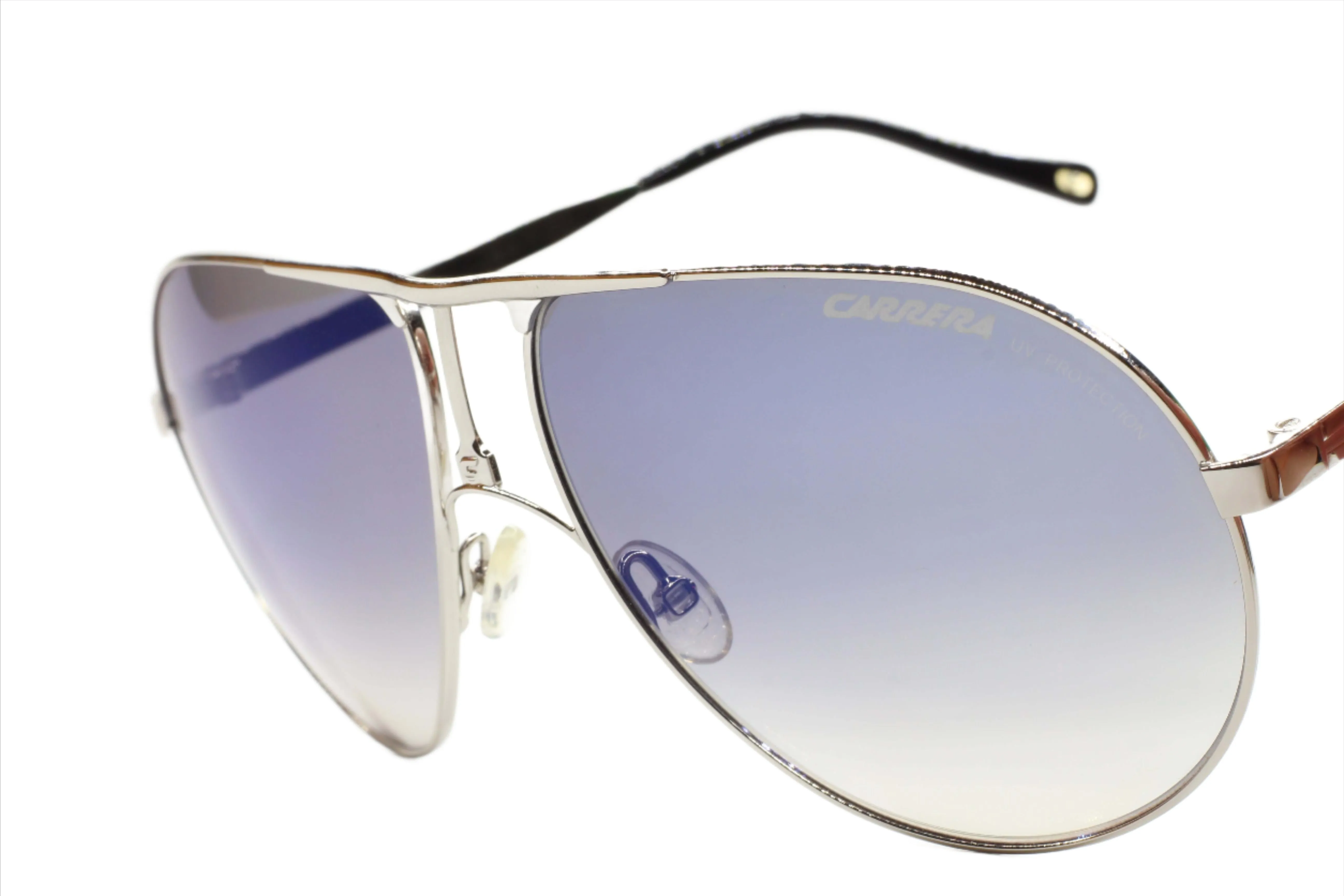 Silver Aviator Gradient Luxury Sunglasses - Carrera 1 010/KM-B, Italy-Made