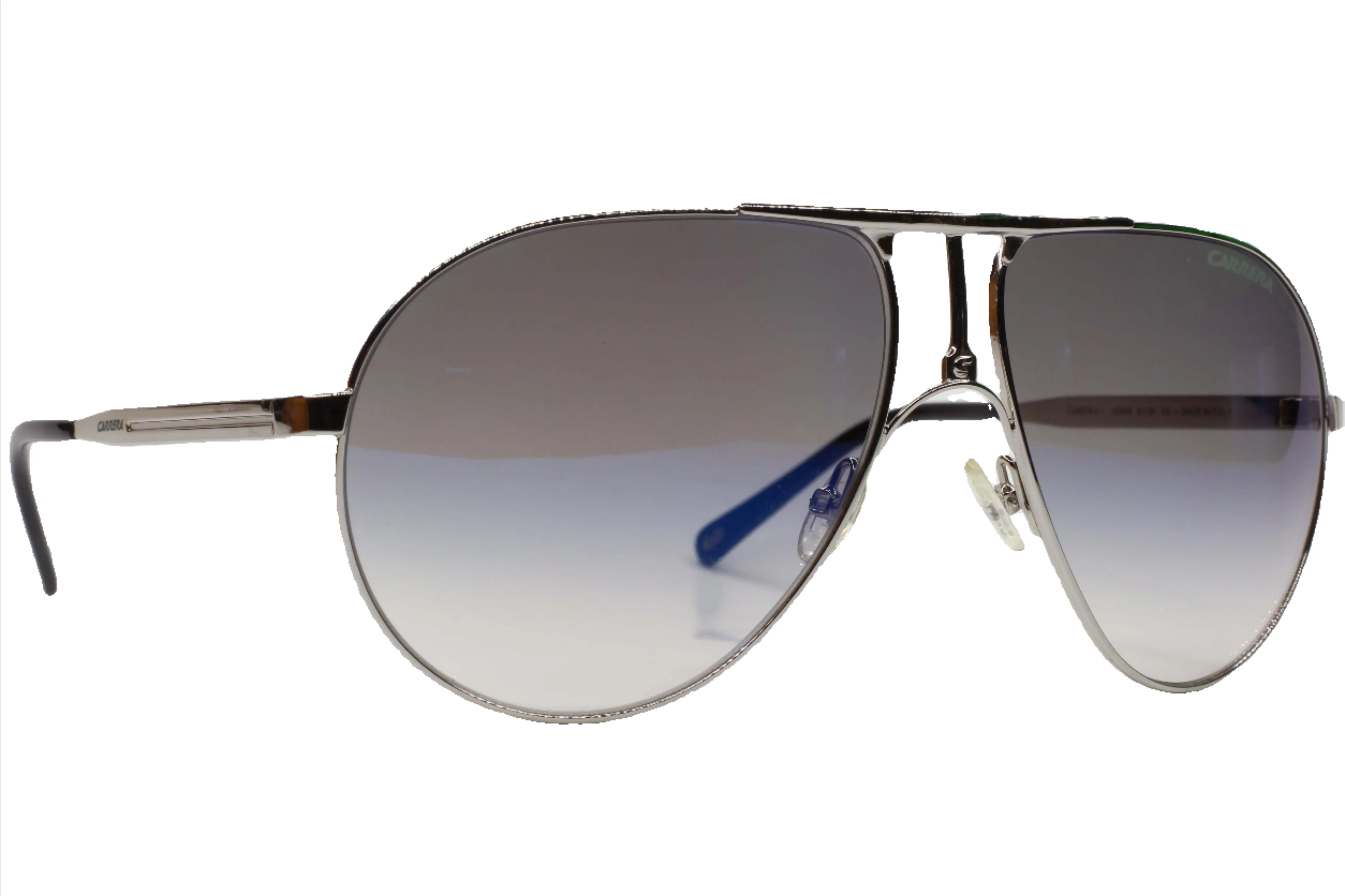 Silver Aviator Gradient Luxury Sunglasses - Carrera 1 010/KM-B, Italy-Made