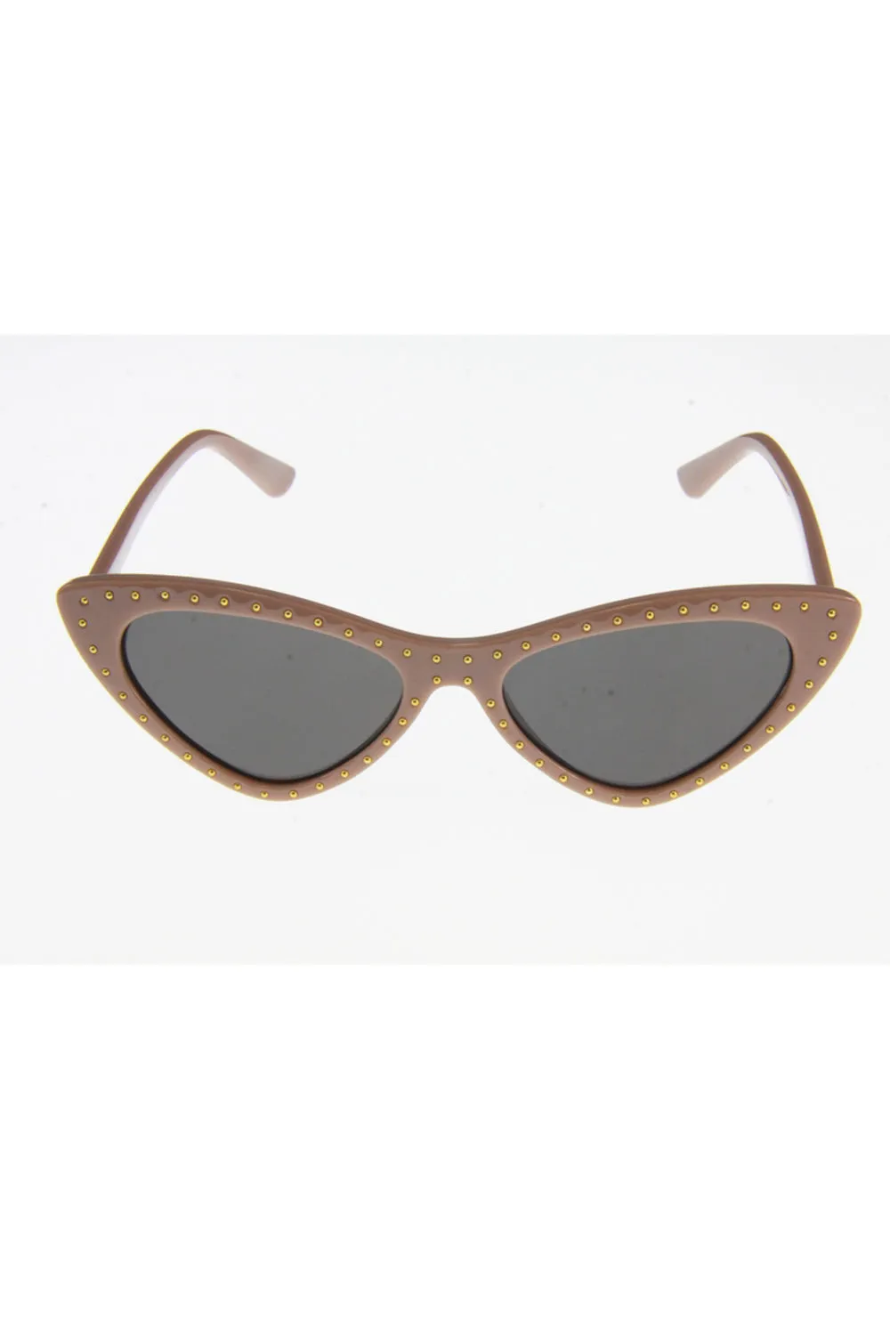 Cat Eye Sunglasses With Mini Gold Studs