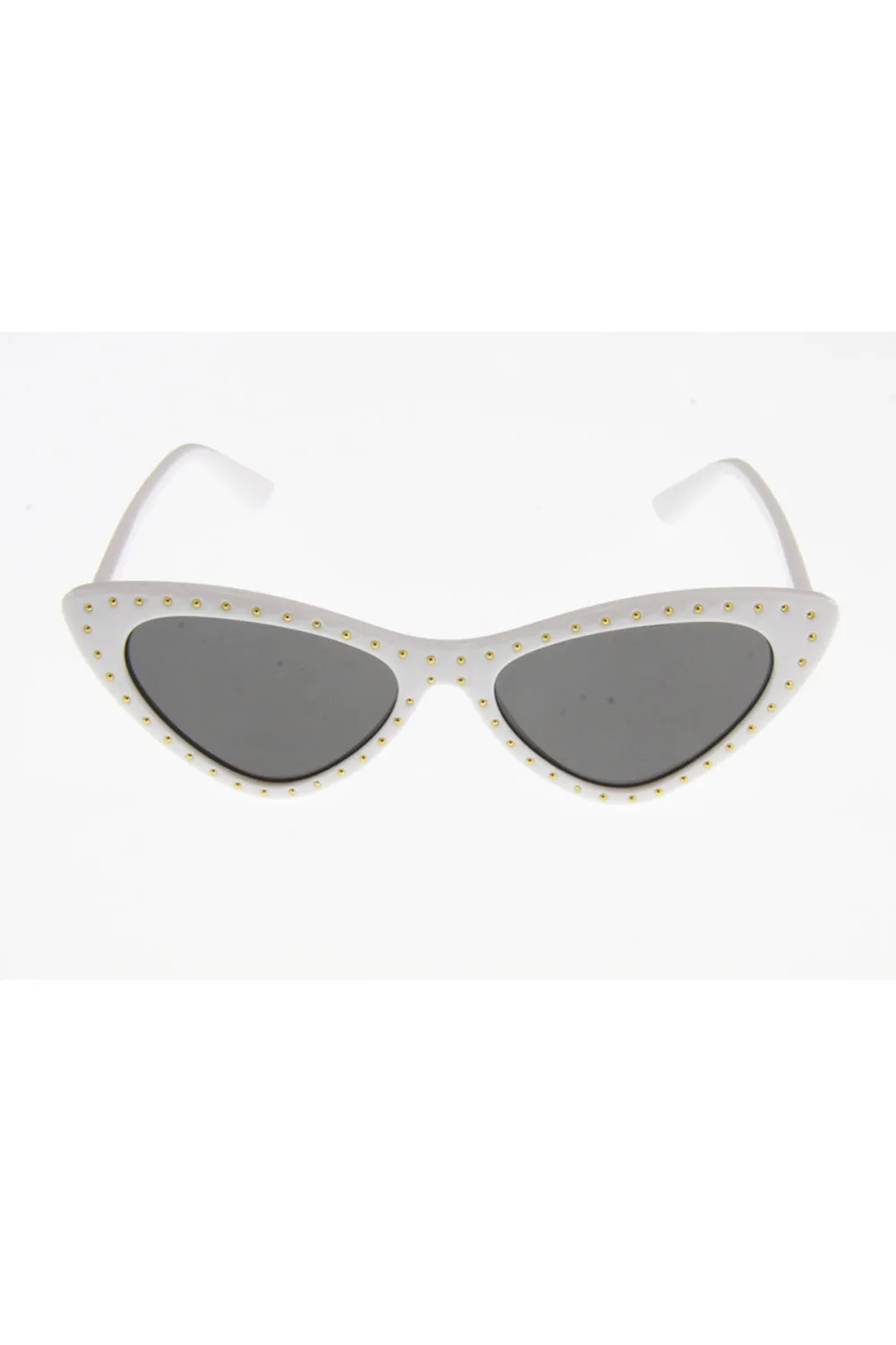 Cat Eye Sunglasses With Mini Gold Studs