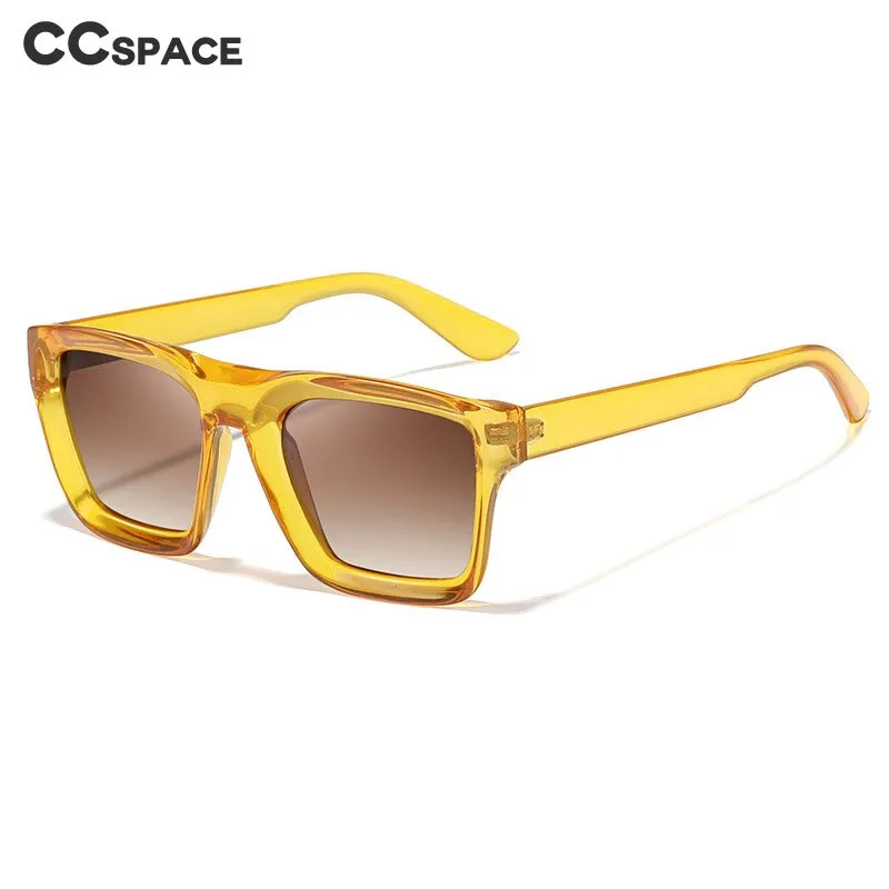 CCspace Unisex Full Rim Square Acetate UV400 Sunglasses 56155