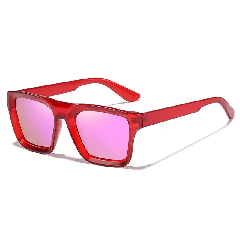 CCspace Unisex Full Rim Square Acetate UV400 Sunglasses 56155