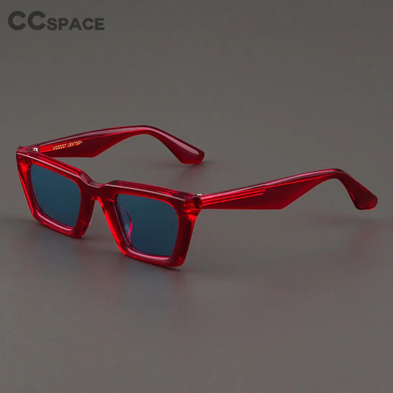 CCspace Unisex Full Rim Square Acetate UV400 Sunglasses 56155