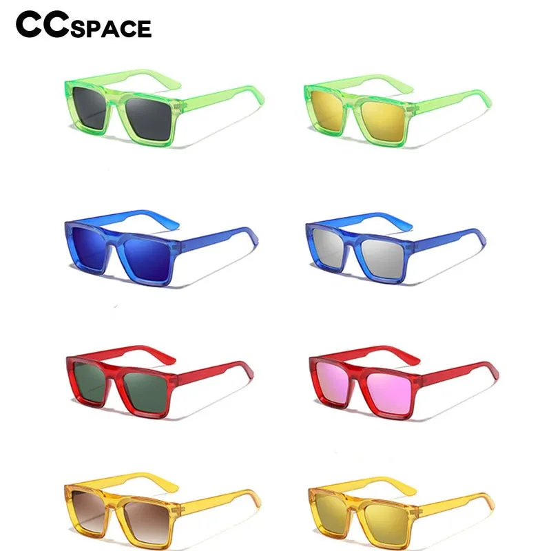 CCspace Unisex Full Rim Square Acetate UV400 Sunglasses 56155