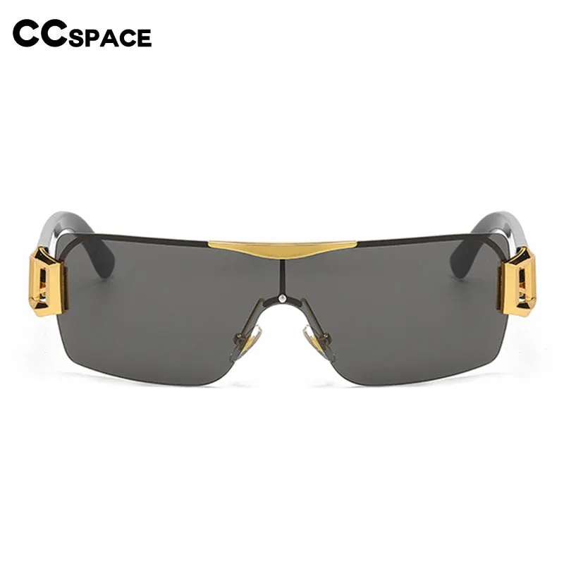 CCspace Unisex Rimless Oversized Square Tr 90 One Lens UV400 Sunglasses 56326