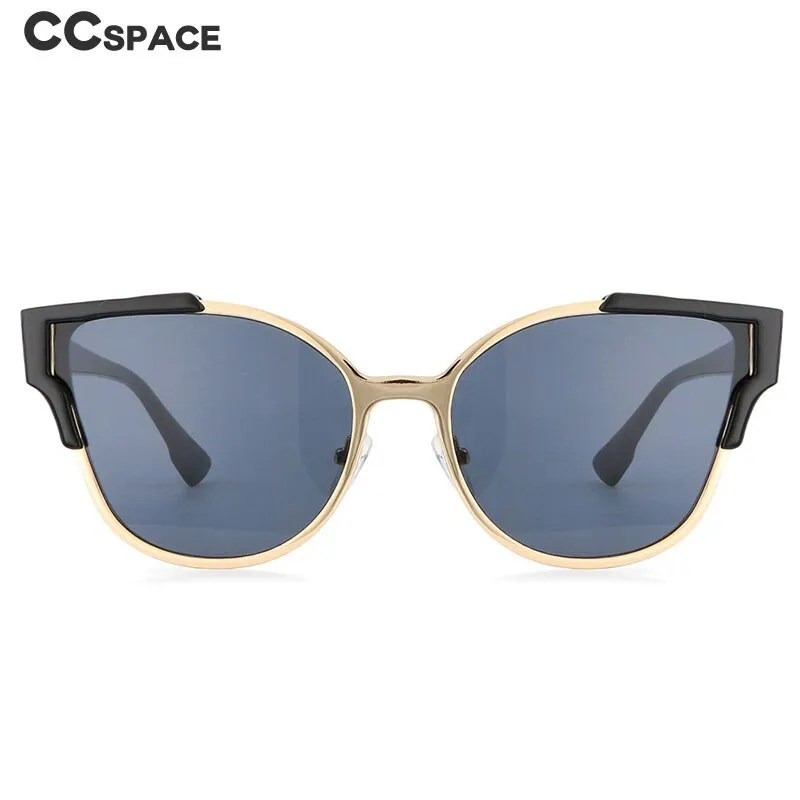 CCspace Women's Full Rim Large Cat Eye Resin Alloy Frame Sunglasses 54593