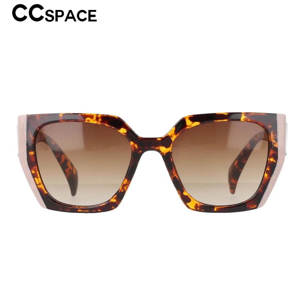 CCspace Women's Full Rim Square Cat Eye Resin Frame Sunglasses 53222