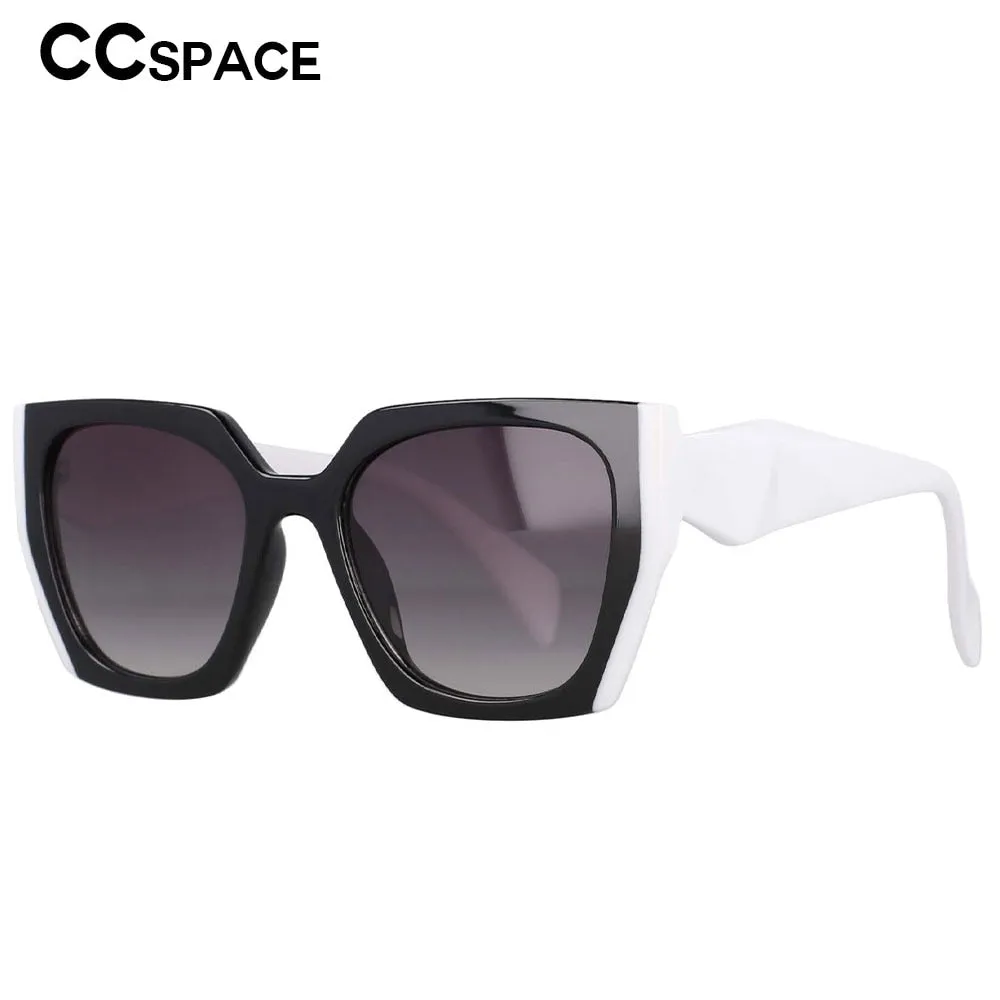 CCspace Women's Full Rim Square Cat Eye Resin Frame Sunglasses 53222