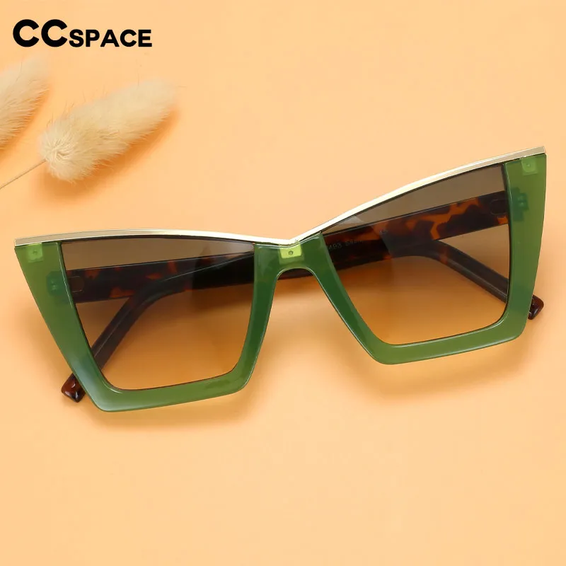 CCspace Women's Full Rim Square Cat Eye Tr 90 UV400 Sunglasses 56211