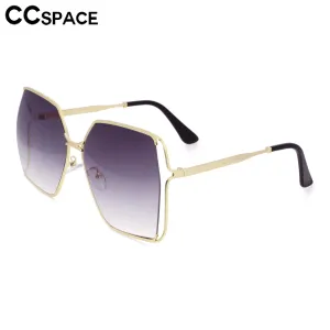 CCspace Women's Semi Rim Oversized Square Alloy Frame Sunglasses 53566