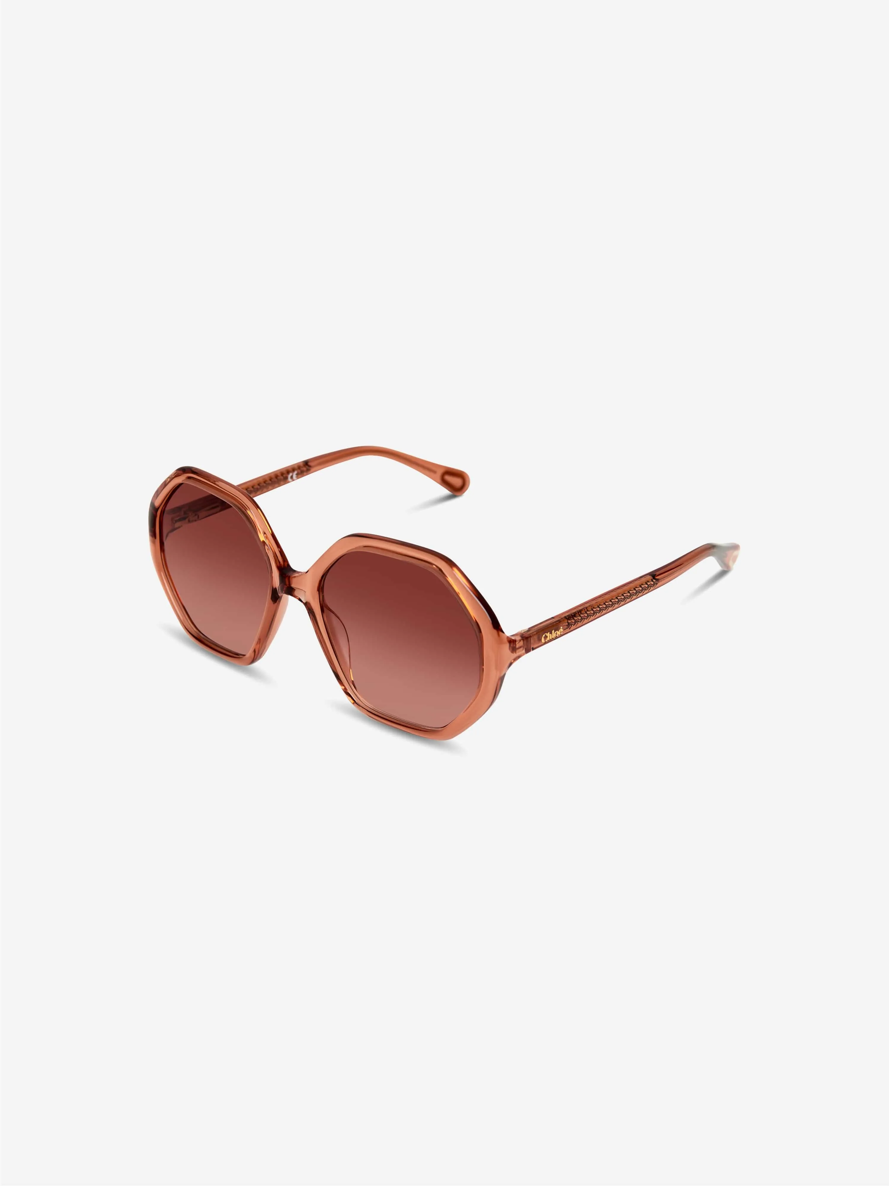 Chloé Girls Geometrical Shape Sunglasses in Orange