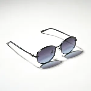 Chokore Classic Round Metal Sunglasses (Black)