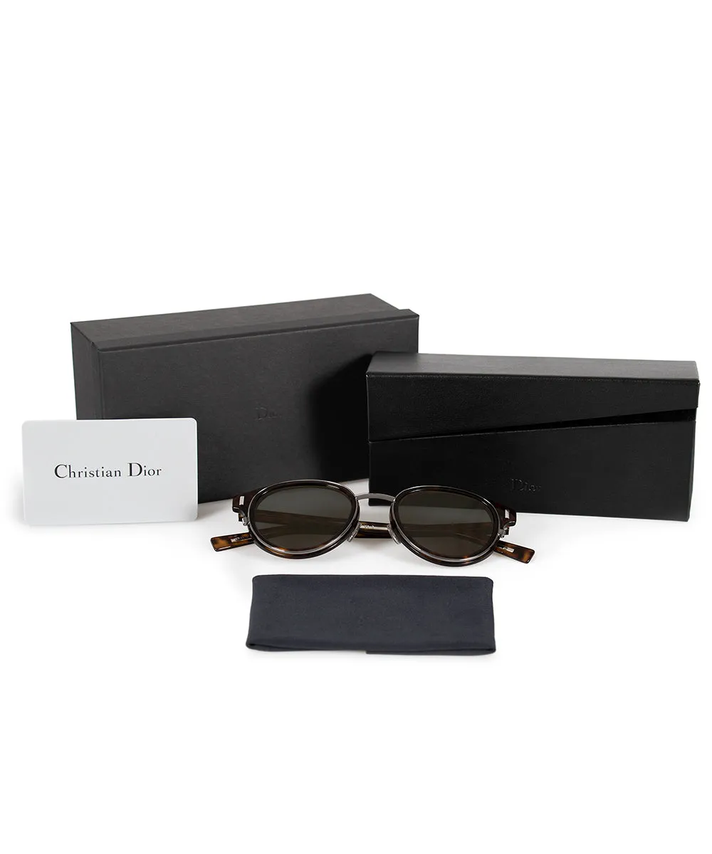 Christian Dior Black Tie OUX2K 50 Round Sunglasses