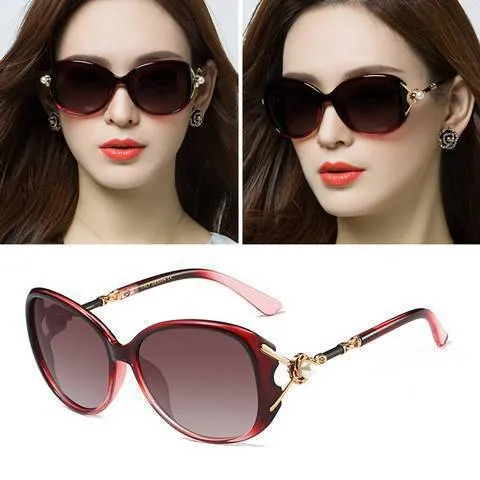 Classic round frame sunglasses for women, fashionable pearl style sunglasses, general polarized sunglasses for travel, driving and driving glasses