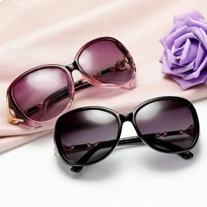 Classic round frame sunglasses for women, fashionable pearl style sunglasses, general polarized sunglasses for travel, driving and driving glasses