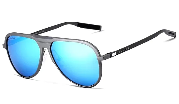 Classy Men Blue Polarized Luxury Aviators