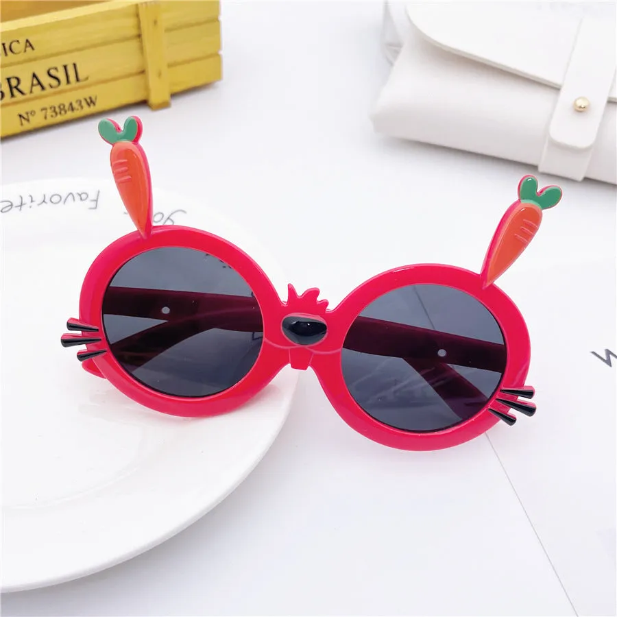 Cute Rabbit Children's Cartoon Glasses Trendy Sunglasses Boys and Girls Sunscreen Children's Sunglasses Cute Baby