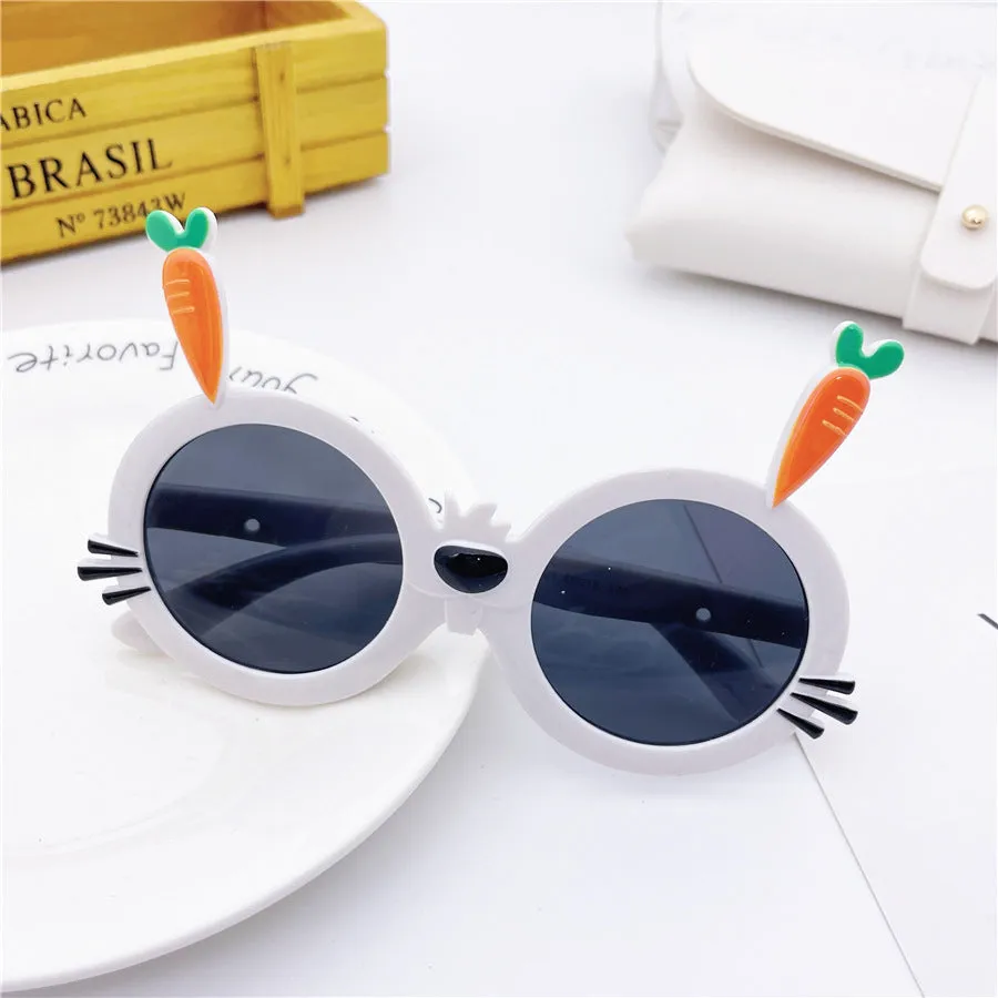 Cute Rabbit Children's Cartoon Glasses Trendy Sunglasses Boys and Girls Sunscreen Children's Sunglasses Cute Baby