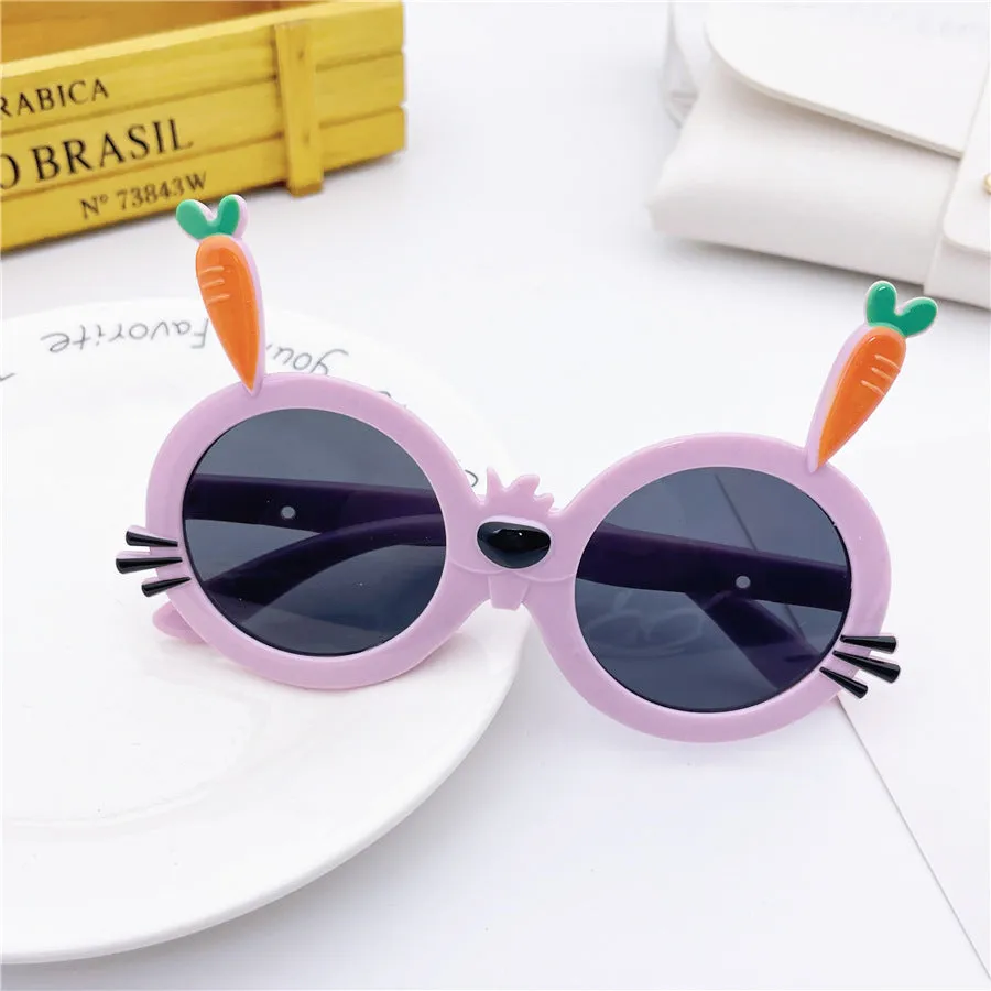 Cute Rabbit Children's Cartoon Glasses Trendy Sunglasses Boys and Girls Sunscreen Children's Sunglasses Cute Baby