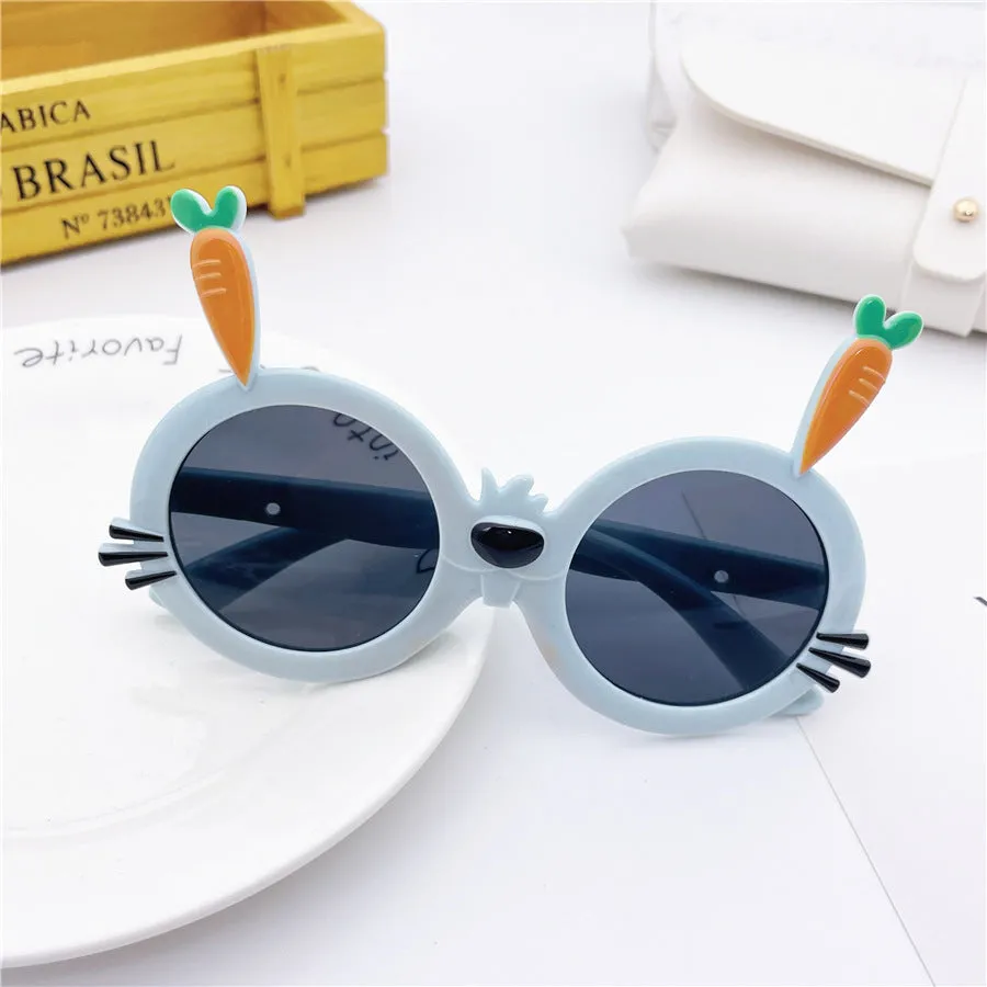 Cute Rabbit Children's Cartoon Glasses Trendy Sunglasses Boys and Girls Sunscreen Children's Sunglasses Cute Baby