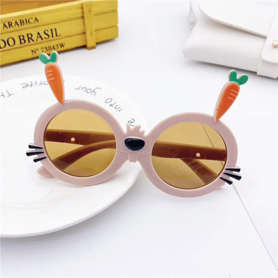 Cute Rabbit Children's Cartoon Glasses Trendy Sunglasses Boys and Girls Sunscreen Children's Sunglasses Cute Baby