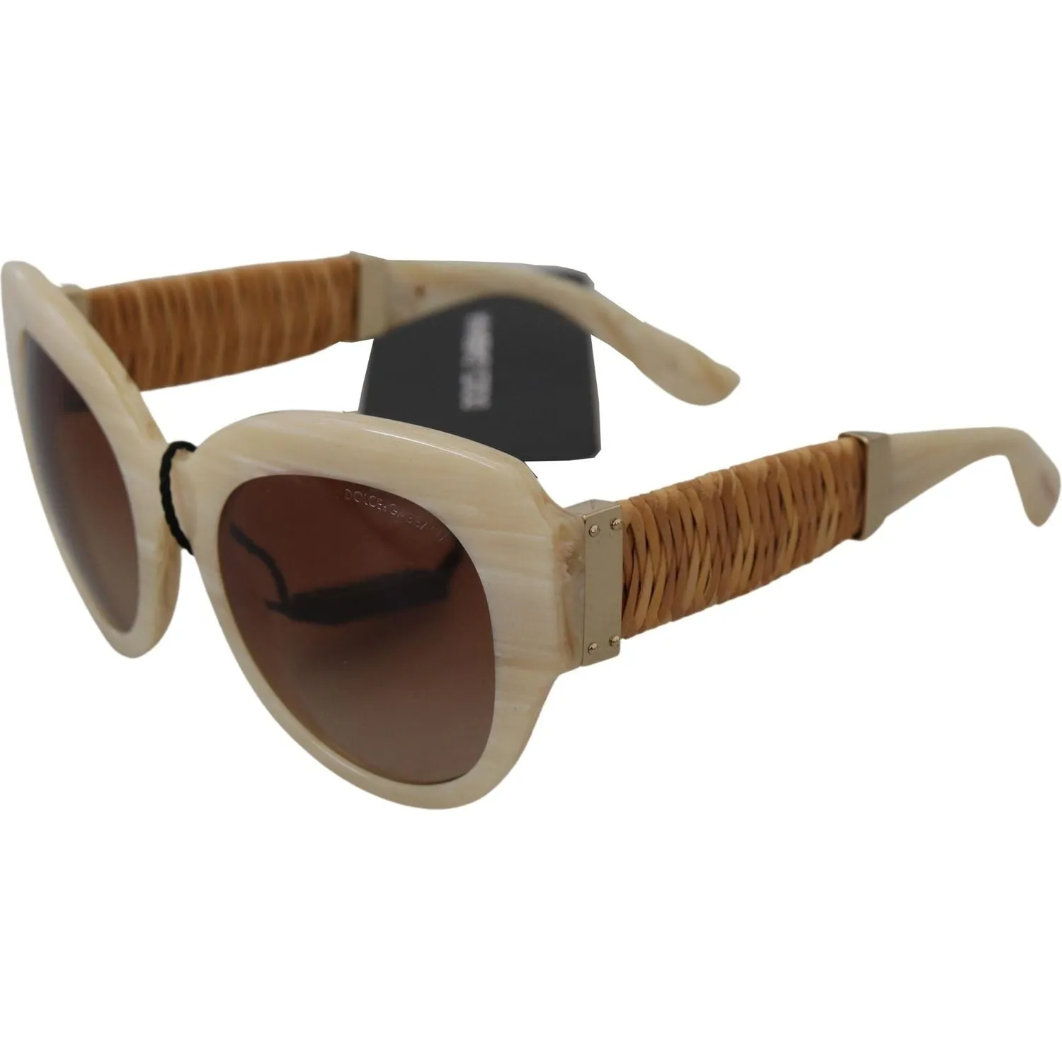 Dolce & Gabbana Beige Chic Acetate Women's Sunglasses