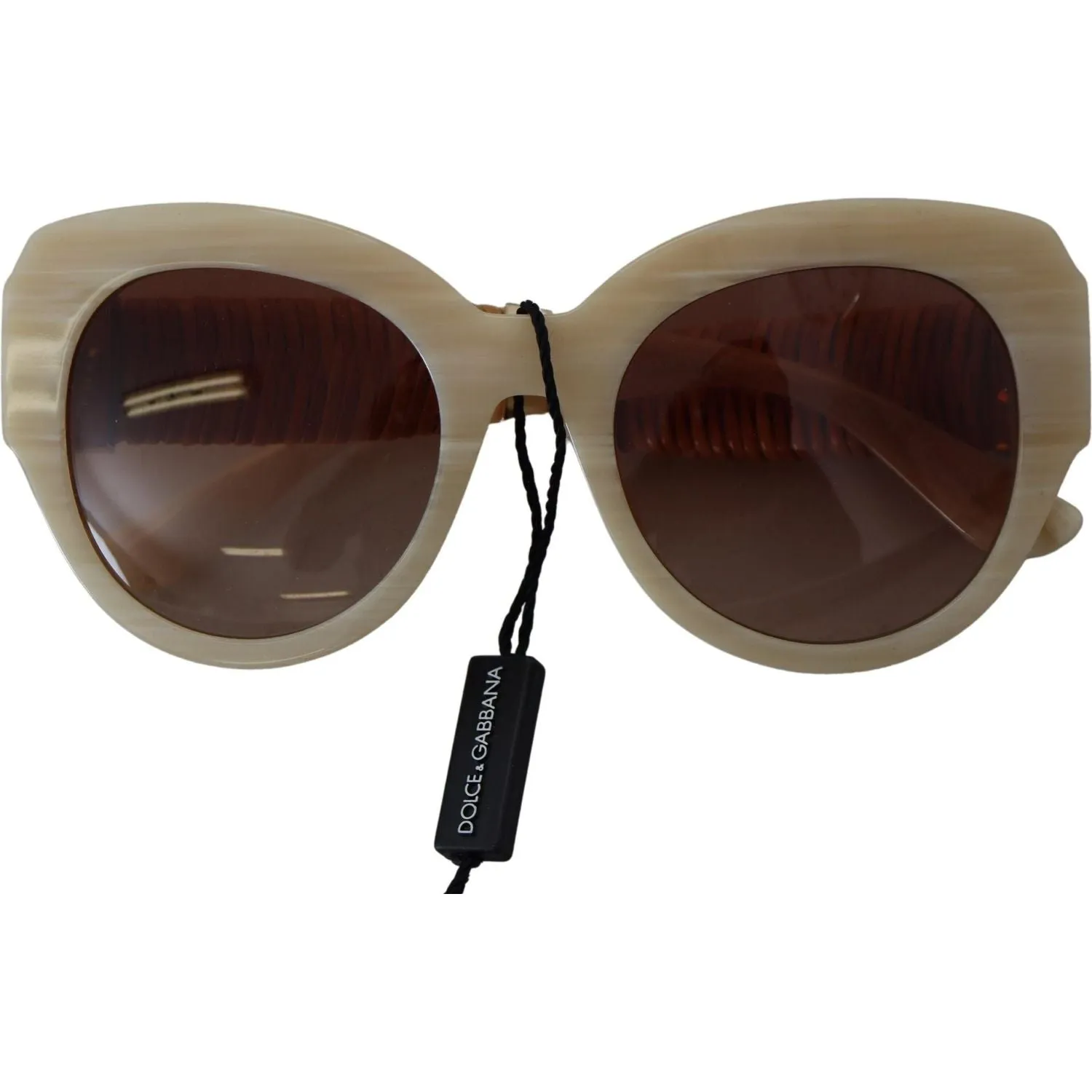 Dolce & Gabbana Beige Chic Acetate Women's Sunglasses