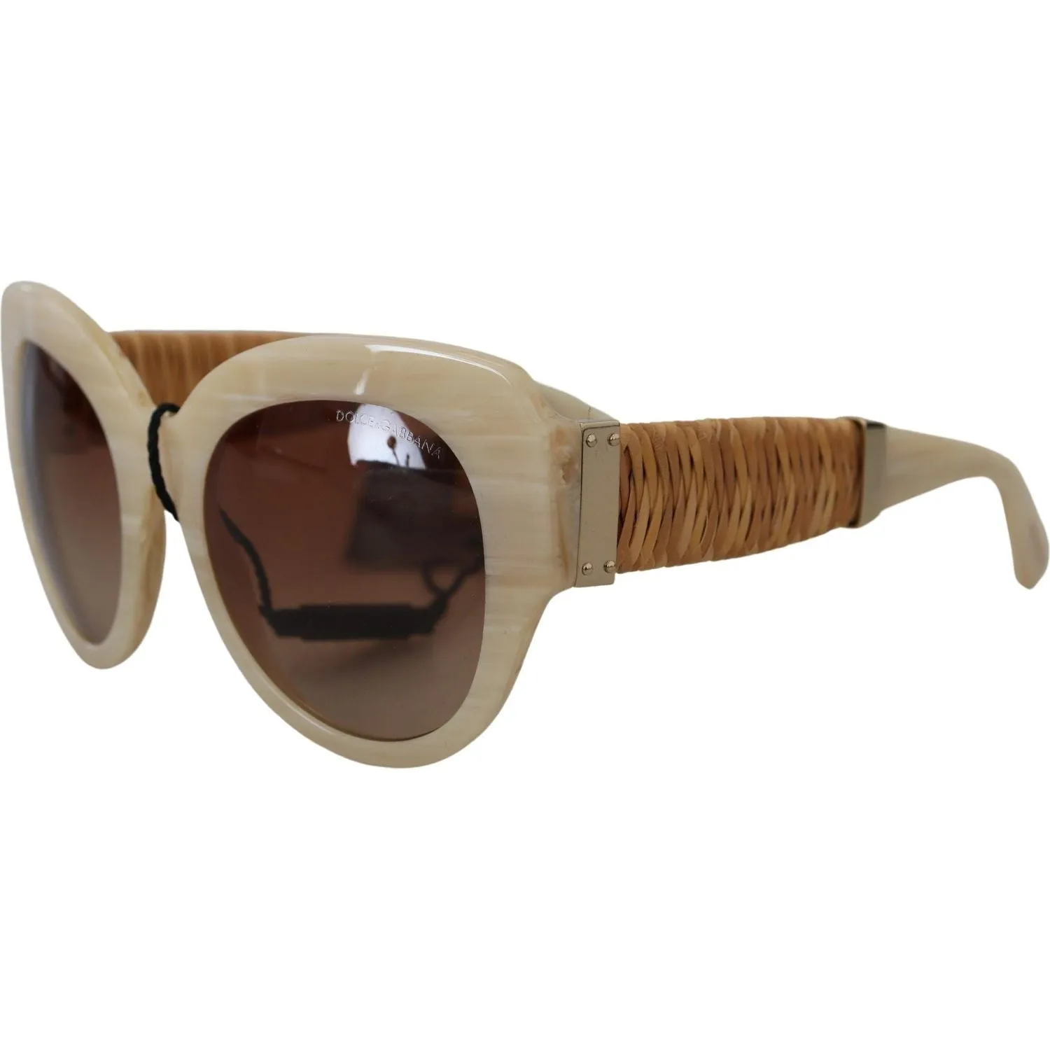 Dolce & Gabbana Beige Chic Acetate Women's Sunglasses