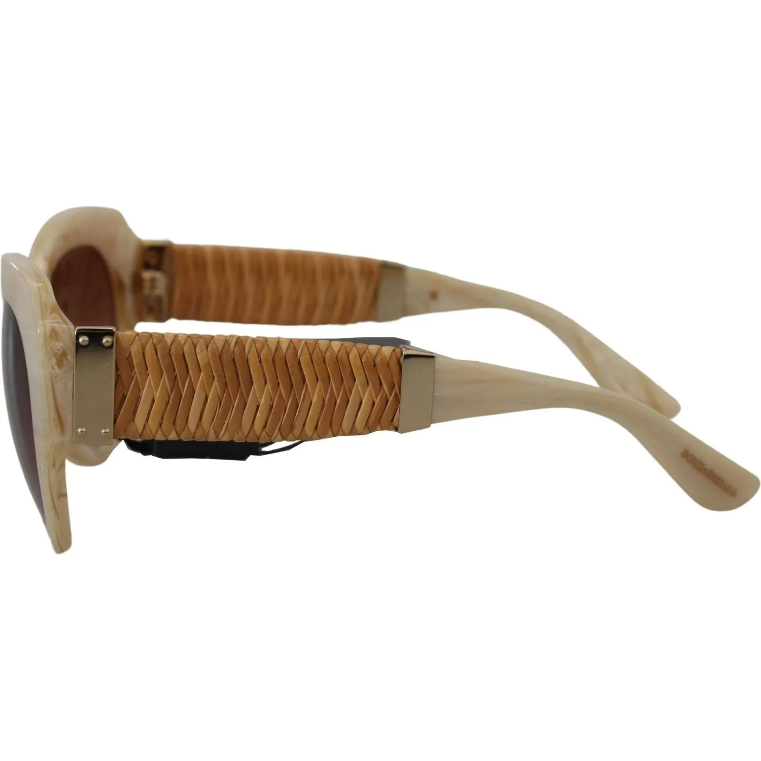 Dolce & Gabbana Beige Chic Acetate Women's Sunglasses