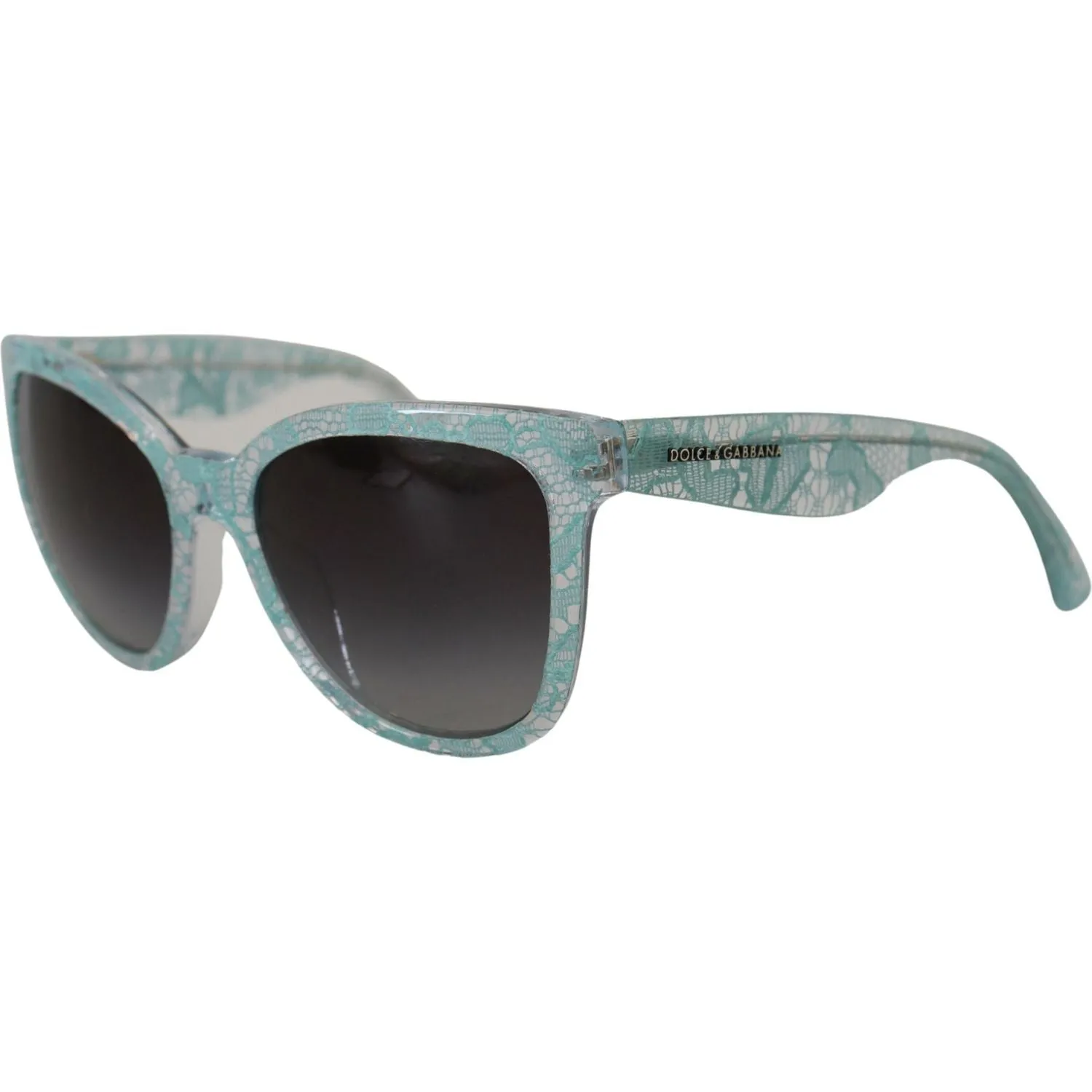 Dolce & Gabbana Elegant Blue Lace Detail Sunglasses