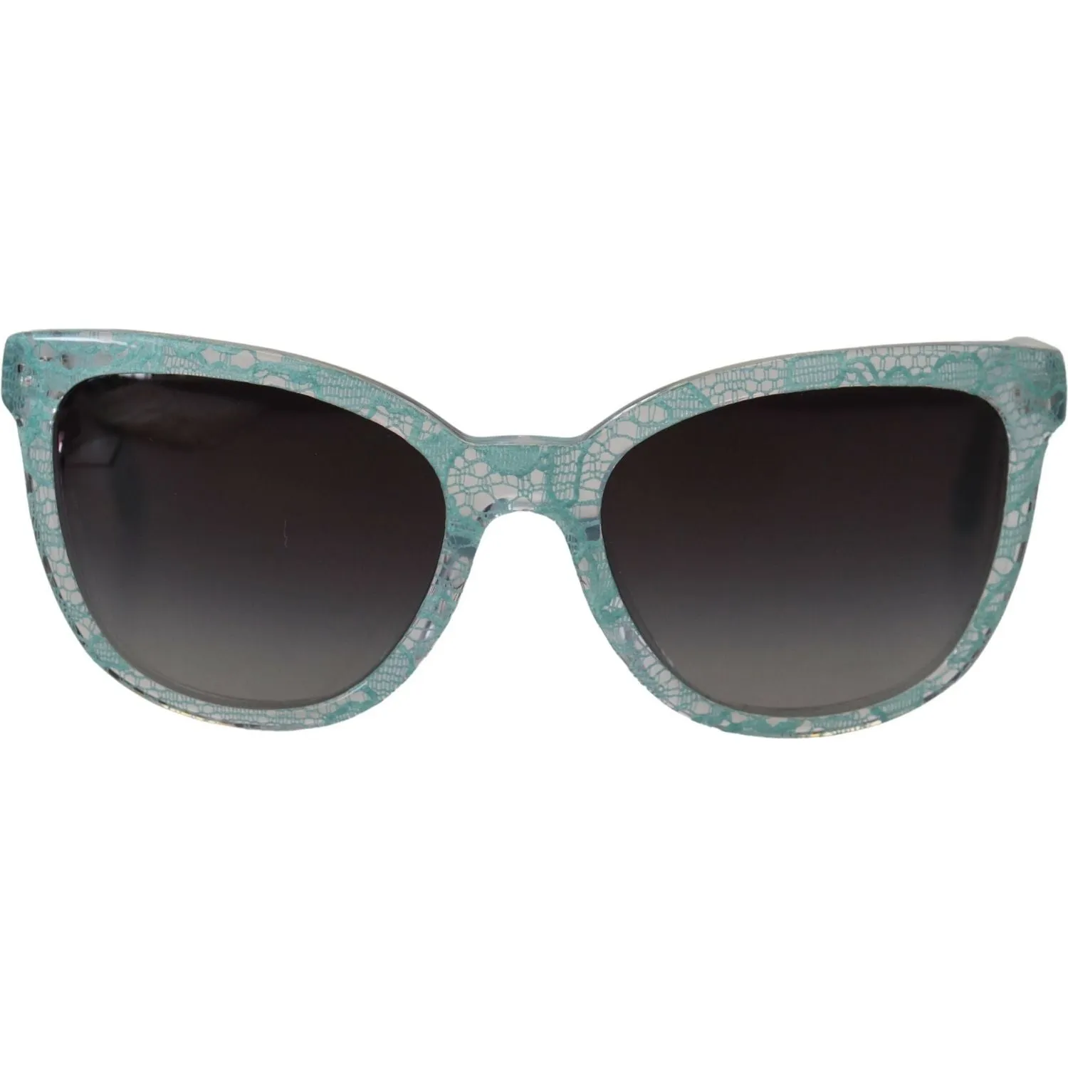 Dolce & Gabbana Elegant Blue Lace Detail Sunglasses