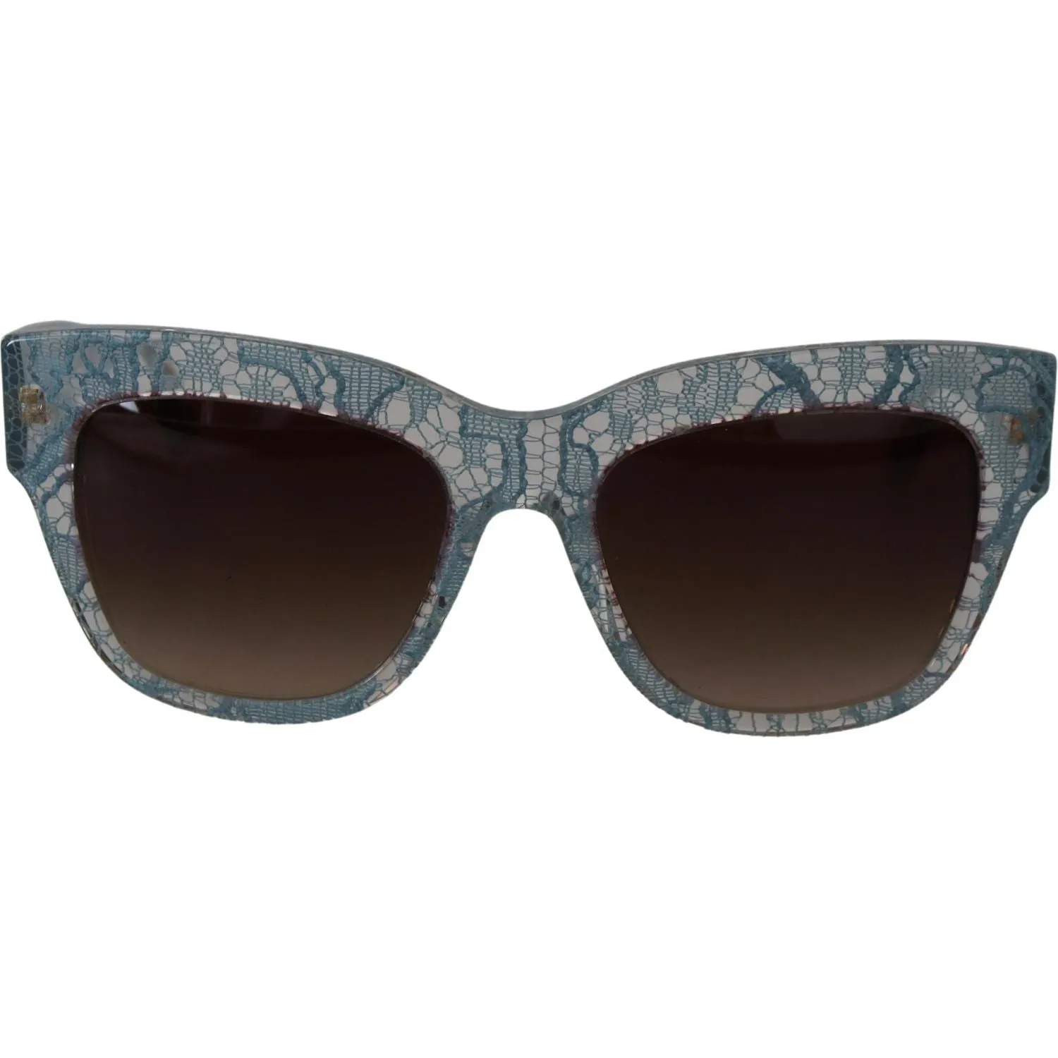 Dolce & Gabbana Elegant Lace Detail Blue Sunglasses