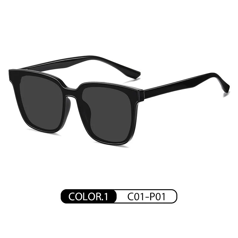 Douyin Same Style Sunscreen Sunglasses Women's Polarized Sunglasses Men's TR7510 Ultra-Light One-piece Lens Sunglasses