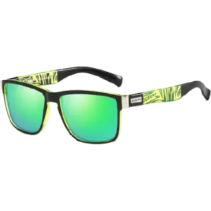 Dubery Polarized Sunglasses 100% UV Protection Black & Green/Green D518 C6