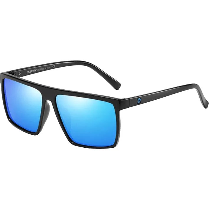 Dubery Polarized Sunglasses 100% UV Protection Black / Blue D369 C2