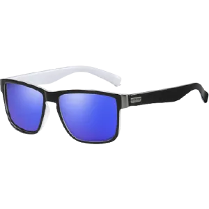 Dubery Polarized Sunglasses 100% UV Protection Black/White/Mazarine D518 C7